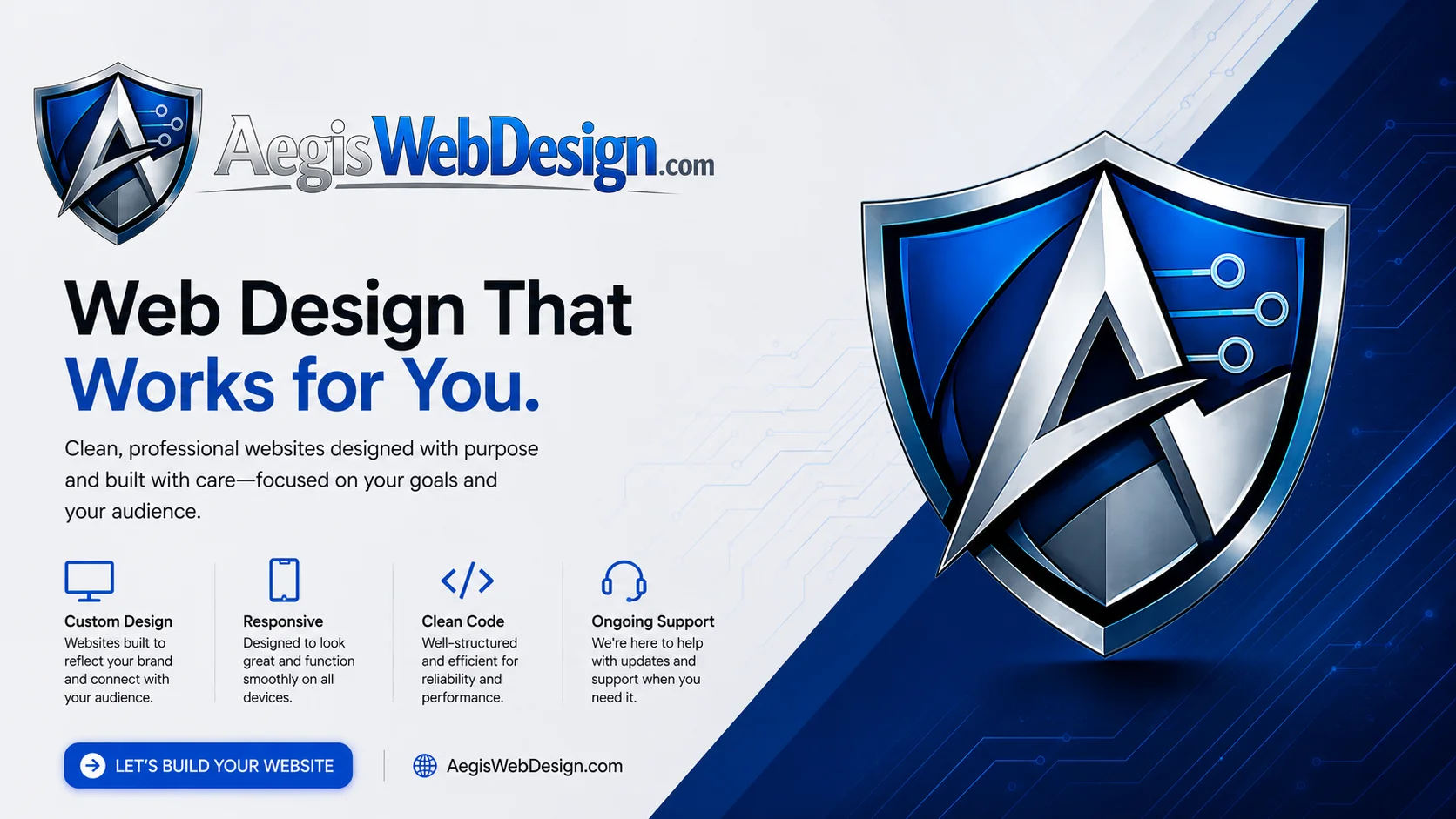 Business website design layout