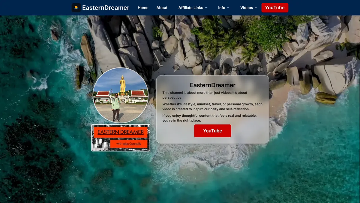 EasternDreamer.com video page layout